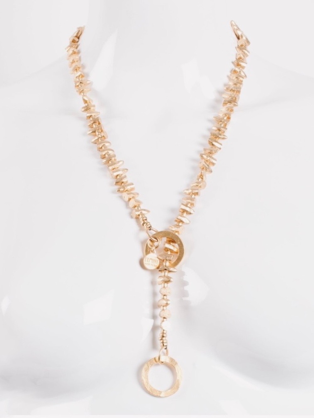 Golden ZIP Necklace by Ermine, New York